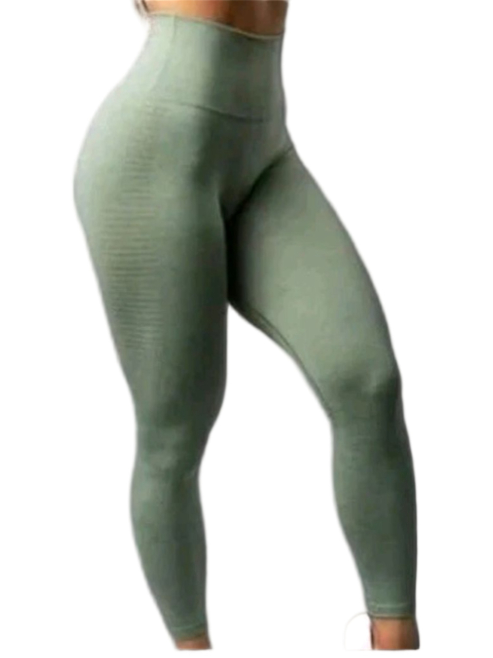 Alphalete Halo Seamless Leggings Womens XS Olive Sage Green High Waist Gym Pants